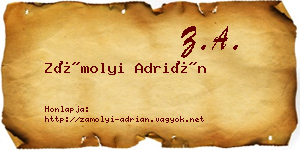 Zámolyi Adrián névjegykártya
